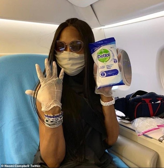 The model has long had a fear of germs and previously shared her plane hygeine routine with fans in a YouTube video