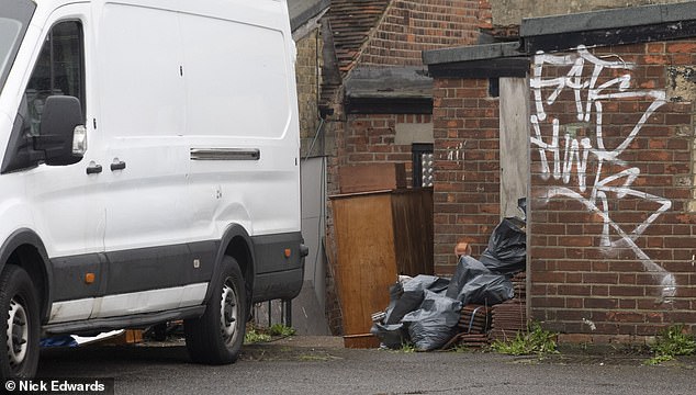 Graffiti has since appeared on the walls with piles of rubbish being left out the back of the pub