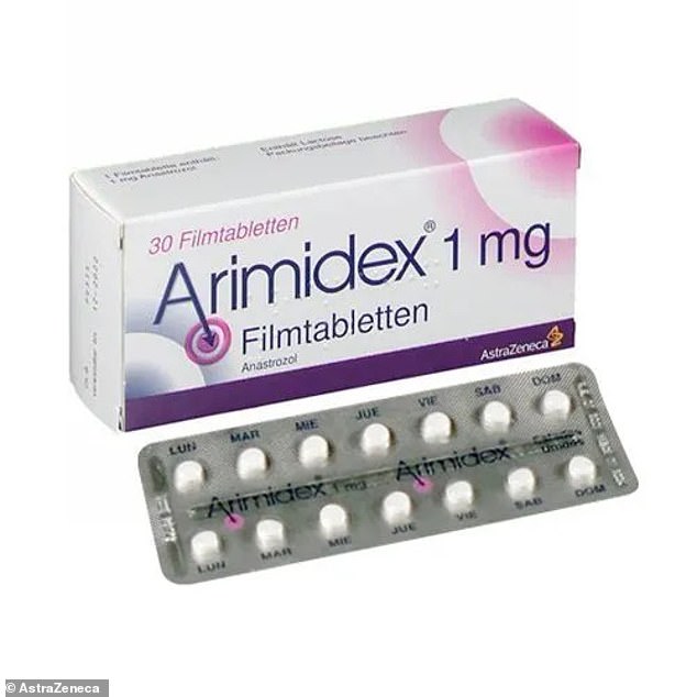 Anastrozole, branded today as Arimidex, (pictured) is a hormone therapy given to women battling early breast cancer to reduce the risk of it coming back