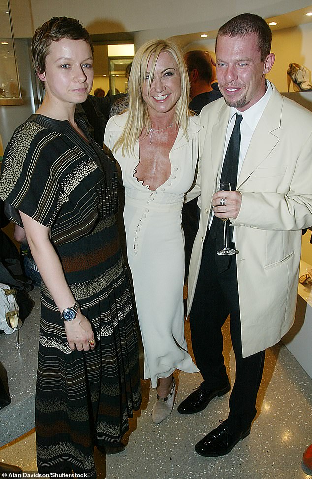 Samantha Morton, Meg Mathews and Alexander McQueen in 2003