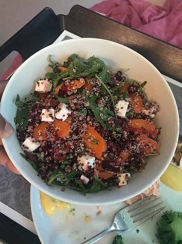 A fresh feta salad with plenty of tomatoes and greens