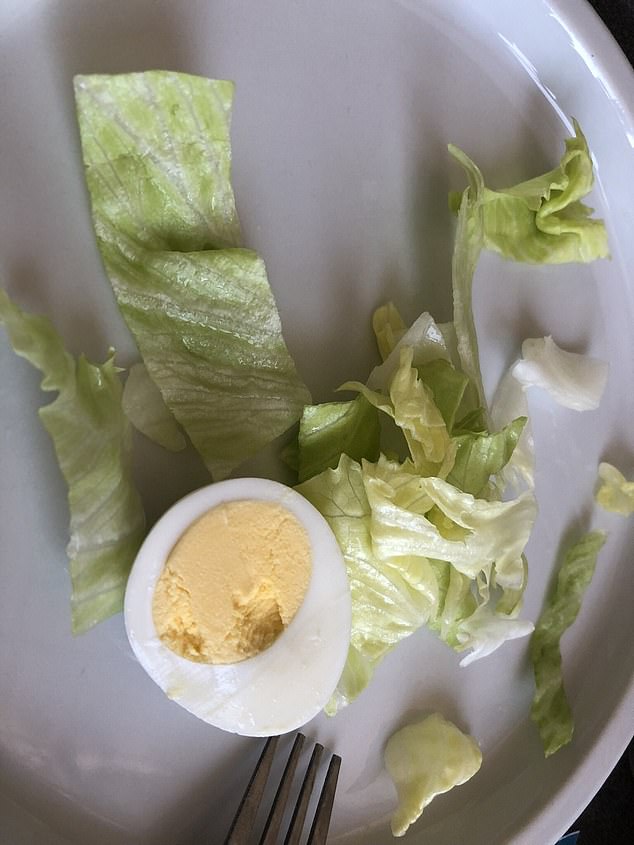 Pictures of meals ranged from discoloured gloopy puddles to meagre rations including half a boiled egg and some lettuce