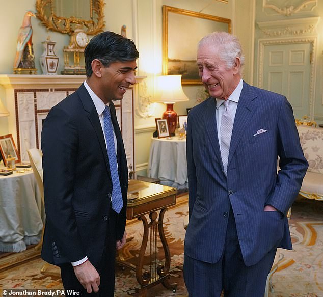 The monarch and Prime Minister shared a joke or two during the meeting. Ms James explained that despite 'some signs of tiredness and frailty', the clues to Charles' ill-health were 'subtle'