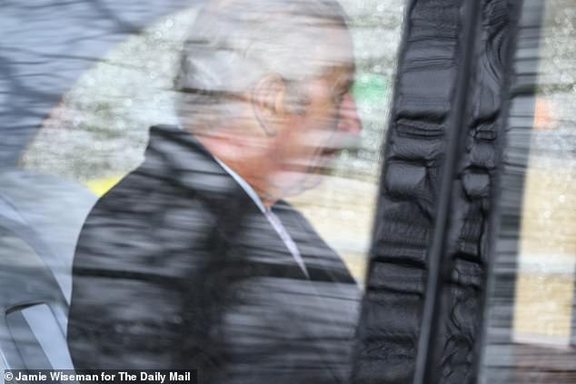 Charles was seen leaving Sandringham shortly after 3pm yesterday on his return to London