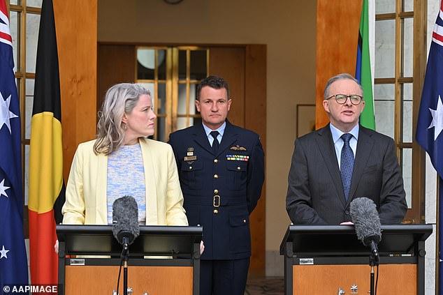 Prime Minister Anthony Albanese and Home Affairs Minister Claire O'Neil (all pictured) both had glowing recommendations for Mr Goldie during his appointment in June