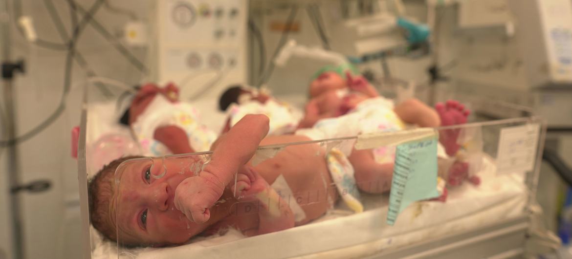 At Rafah’s Al-Helal Al-Emirati Maternity Hospital, 77 babies share 20 incubators. 