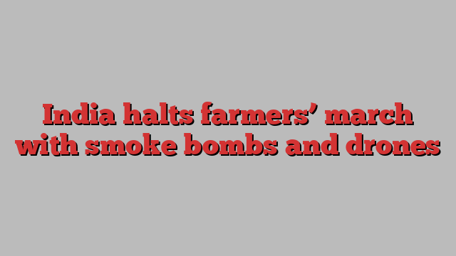 India halts farmers’ march with smoke bombs and drones