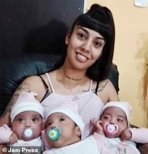 Mom gives birth to million-to-one identical TRIPLETS who she conceived naturally