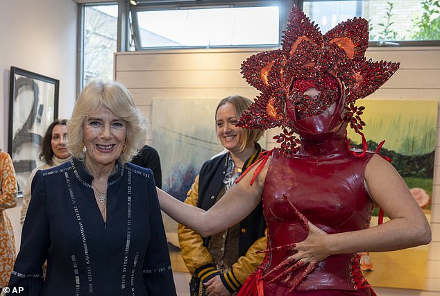 A new kind of crown jewels! Camilla posed with with costume designer Syban Velardi-Laufer