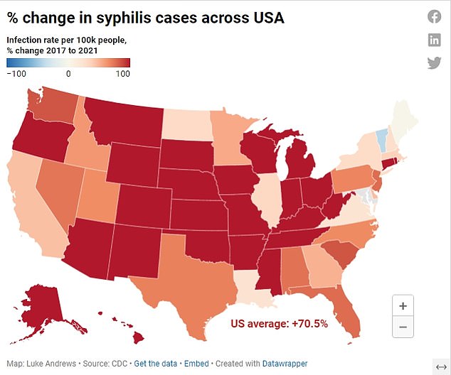 Rates of syphilis in Salt Lake County have surged by ‘alarming’ 800% in four years