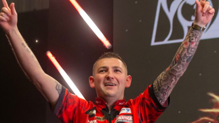 Premier League Darts Exeter: Nathan Aspinall puts in dominant display against Rob Cross to claim first nightly win | Darts News