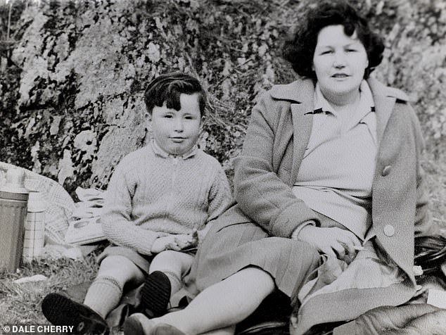 Dave Myers aged eight with his mother Margaret, who suffered from multiple sclerosis