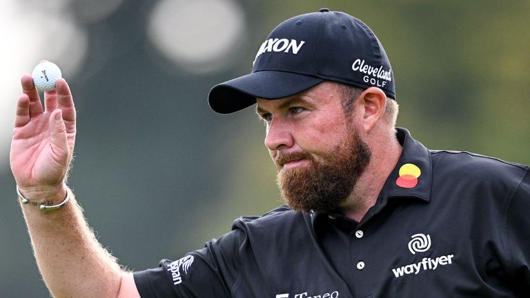 Kildare , Ireland - 10 September 2023; Shane Lowry of Ireland on the 18th green after the final round of the Horizon Irish Open Golf Championship at The K Club in Straffan, Kildare. (Photo By Ramsey Cardy/Sportsfile via Getty Images)