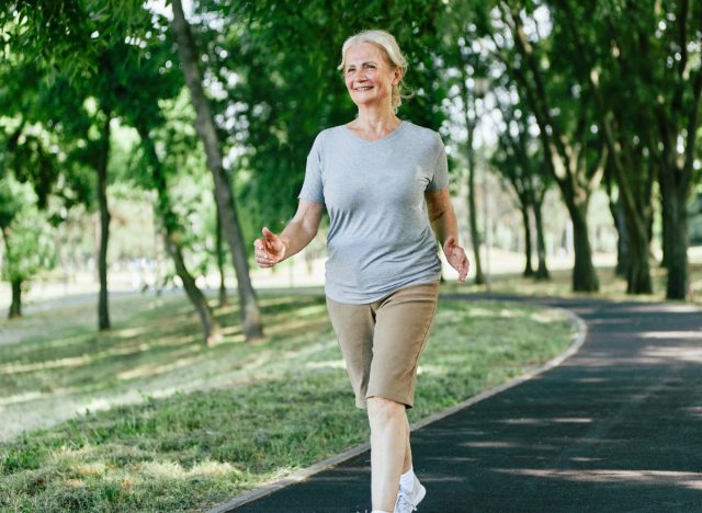 mature woman walking