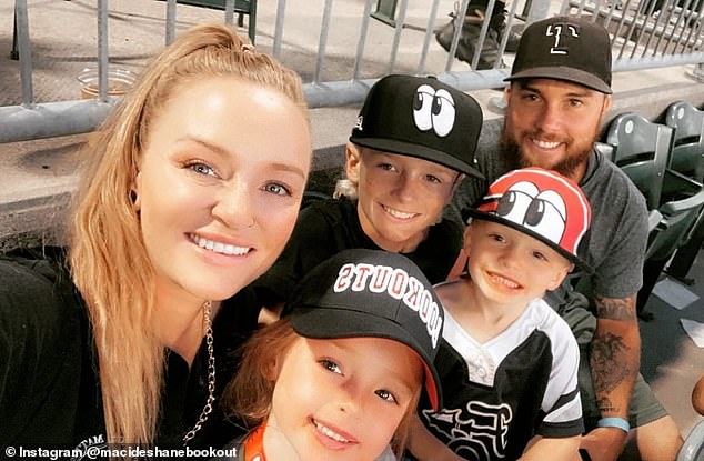 Maci (pictured with her family) has so far written two books and also hosts a Chattanooga-based crime podcast called Expired