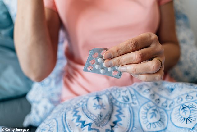 While HRT has been shown to improve sleep, memory, and concentration in women taking it for hot flushes, it is 'unlikely to have any effect in women without' flushes, researchers writing in The Lancet said. And while it cuts the risk of bone fractures, evidence shows these benefits can dwindle five years after HRT is stopped (stock)