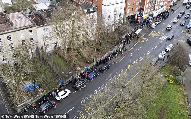 The crisis in NHS dentistry has been brewing for years, with some Brits forced to pull out their own teeth with pliers or travel abroad to see a dentist due to a lack of slots in the UK. Others have queued from 4am to gain a spot at dentistry practices that have opened up their list to NHS patients. Pictured, the line of people outside of Saint Pauls Dental Practice, in St Paul's, Bristol, which police were forced to break up last month