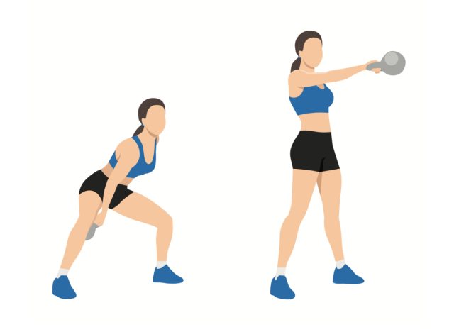 one-arm kettlebell swing