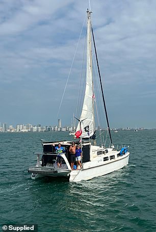 The couple went to the Montebello Islands to visit a few friends