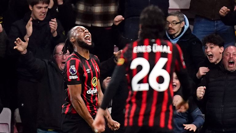 Antoine Semenyo scored Bournemouth's winner