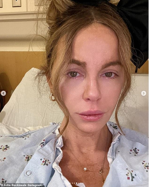 The Underworld star has yet to disclose why she had been hospitalized