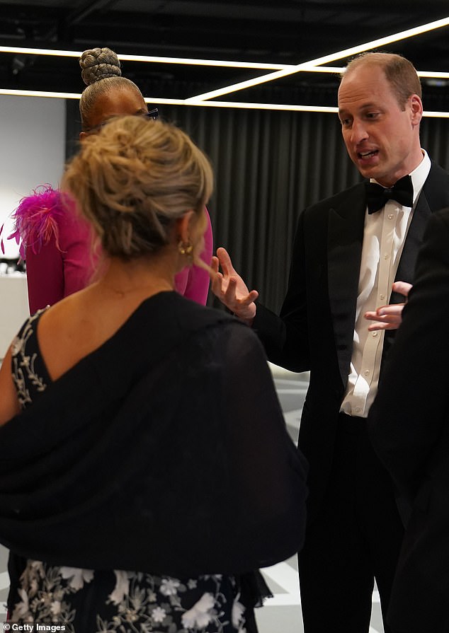 Prince William appeared at the Diana Legacy Award event at the Science Museum in London today, as he is pictured meeting key staff and supporters of the Diana Award