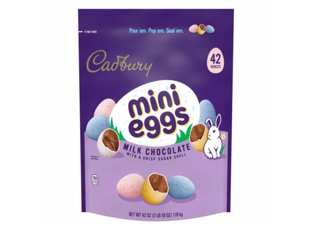 large bag of cadbury mini eggs.