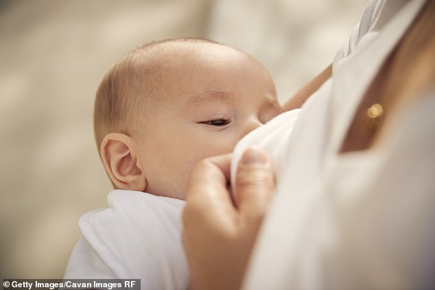 The UK has one of the lowest rates of breastfeeding worldwide, with just 0.5 per cent of women still breastfeeding by the time their baby is 12 months old (stock image)