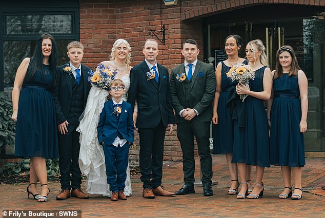 While he was put forward for a trial in London, he wasn't well enough to attend. Mrs Jeffries cared for him until his death on April 5, 2021. Pictured, Paul and Kelly with their children, Leah, Charlie, Josh and other family members