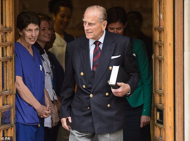 The London Clinic has previously treated Prince Philip. The late Duke of Edinburgh is pictured above leaving the private hospital in 2013