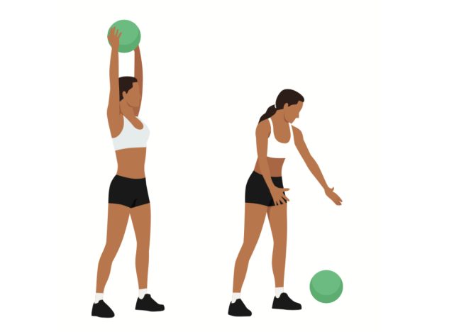 illustration of medicine ball slams