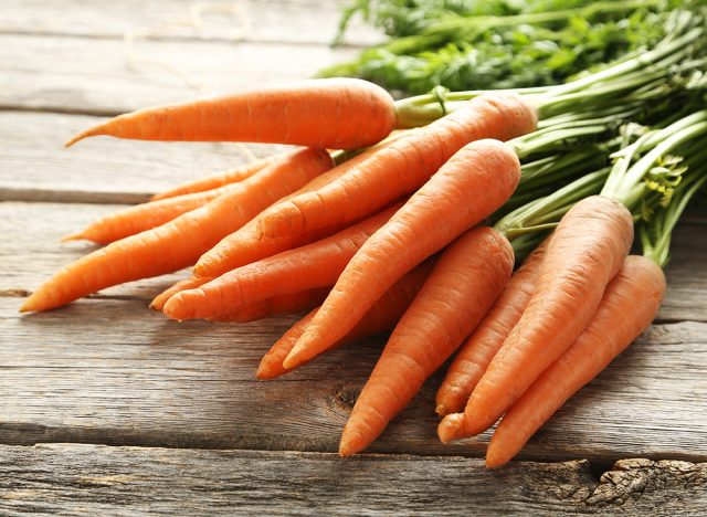 carrots on wood