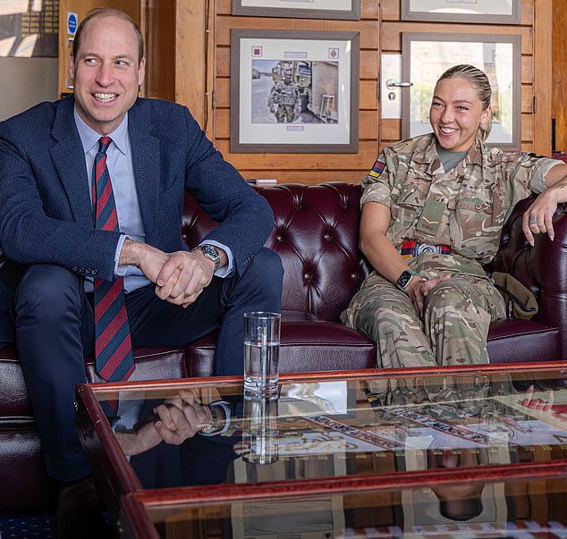 The Prince of Wales continued carrying out Royal duties with a visit to the Welsh Guards' barracks in Windsor on Wednesday