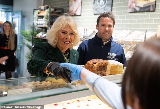 The Queen visited Knotts bakery (pictured) and other businesses in south Belfast