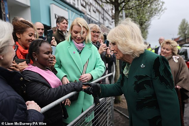 The Queen met members of the public this morning after arriving in Northern Ireland last night