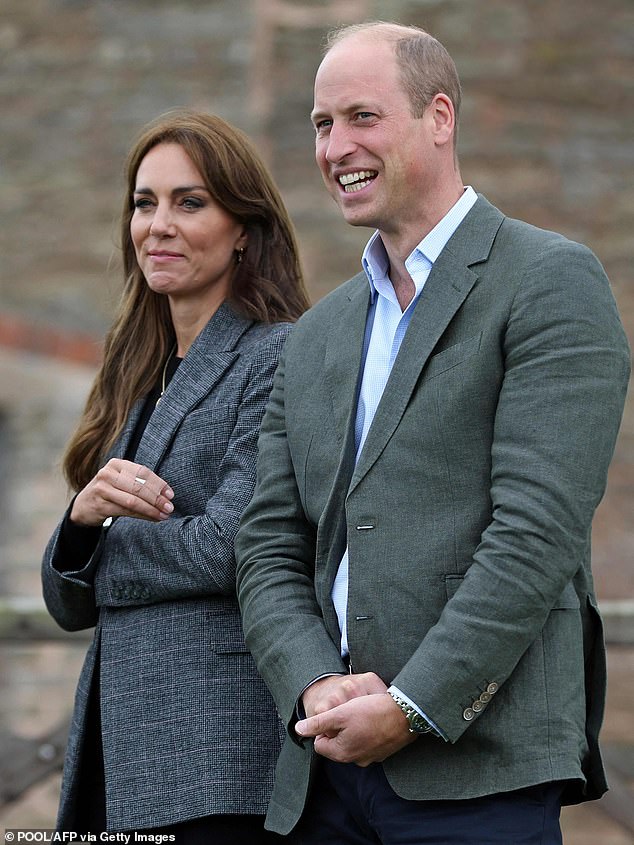 Kate Middleton is spotted with William on a visit to her favourite Windsor farm shop looking ‘happy, relaxed and healthy’ as Princess of Wales takes first steps towards a return to official engagements after abdominal surgery