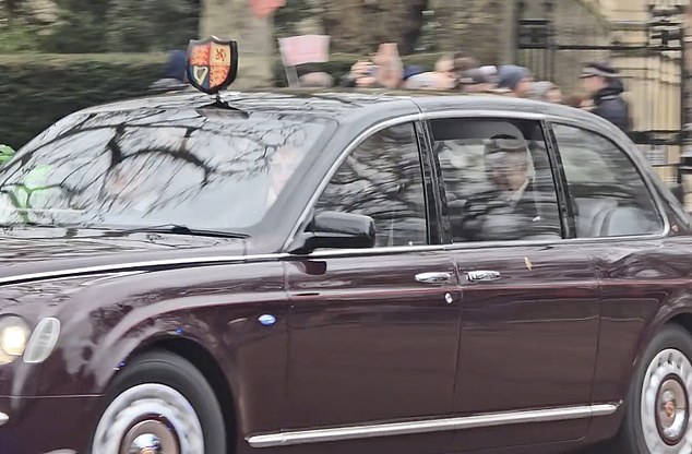 Cancer-stricken King Charles waves to cheering royal fans from the back of his Rolls-Royce – as royals grapple with fallout from Kate Mother’s Day photoshop blunder