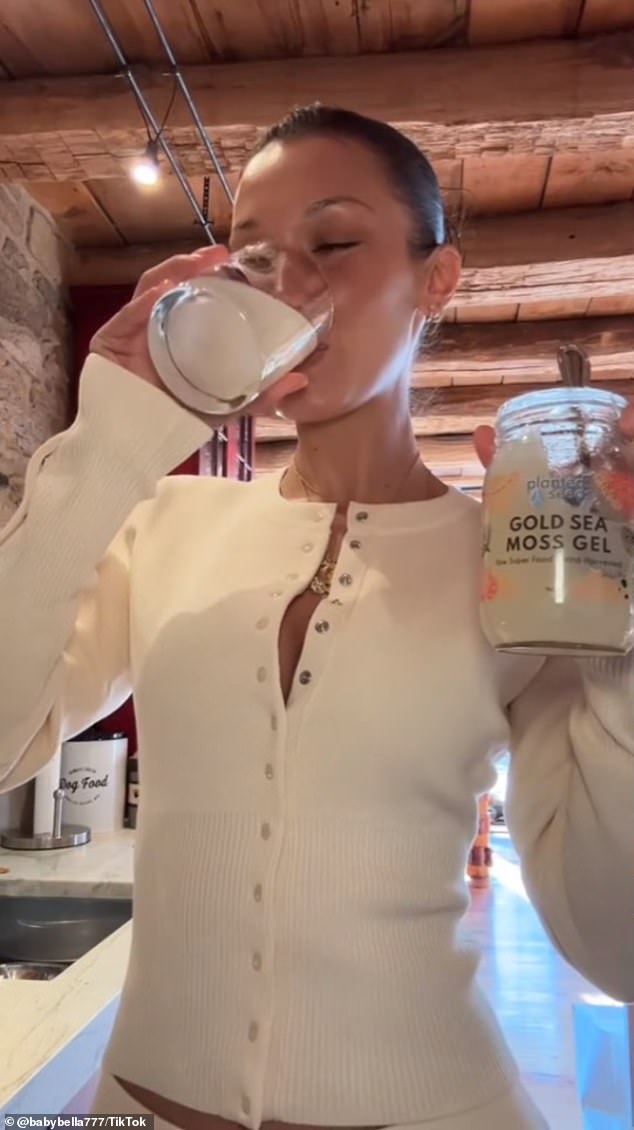 Dietitian warning as trendy sea moss gel linked to debilitating thyroid disease – as Bella Hadid promotes it in her ‘nonsense’ morning routine video