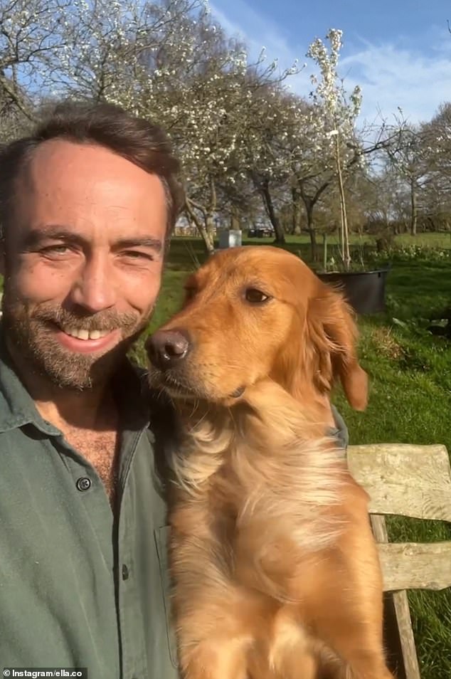 James Middleton shares sweet video with labrador puppies from his sprawling country garden in Berkshire after vowing to ‘climb this mountain’ with sister Kate who is battling cancer