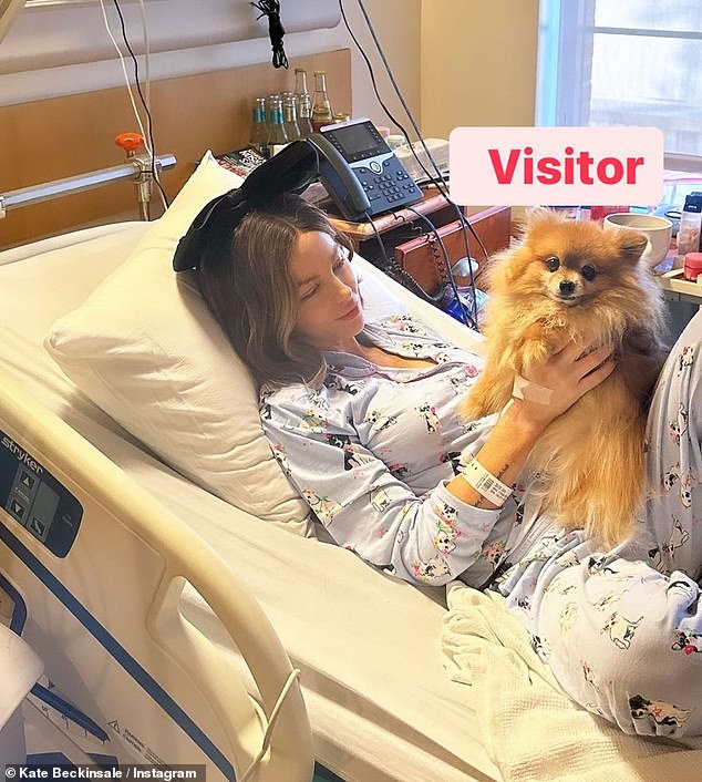 Kate Beckinsale hits back at vile troll who claimed her beloved dog Mylf will die after her pets visited her during concerning hospital stay: ‘I’m already in pain in many ways’