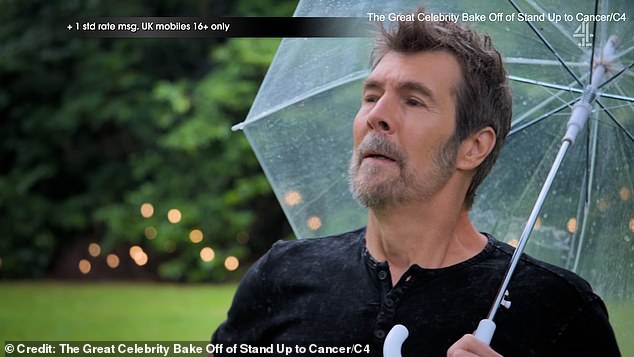 Rhod Gilbert breaks down in tears detailing his cancer battle on The GBBO Stand Up To Cancer Celebrity special as his TV return leaves viewers emotional: ‘I’m lucky to be here at all’