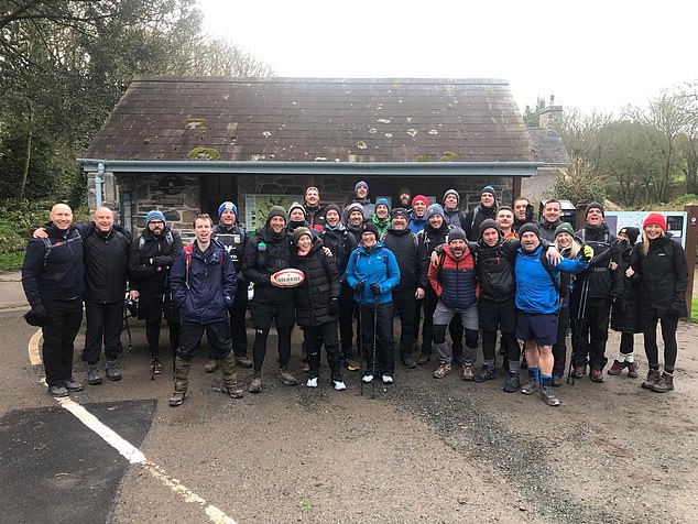 ‘Rugby family’ show their support for former Six Nations and Welsh Rugby Union commercial director Craig Maxwell as he raises £800,000 on charity walk after being diagnosed with incurable cancer