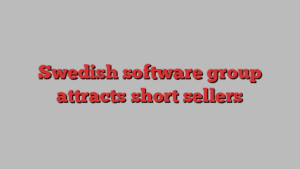 Swedish software group attracts short sellers