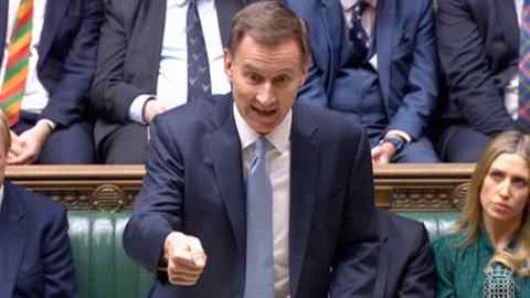 Chancellor Jeremy Hunt presenting the Budget on Wednesday