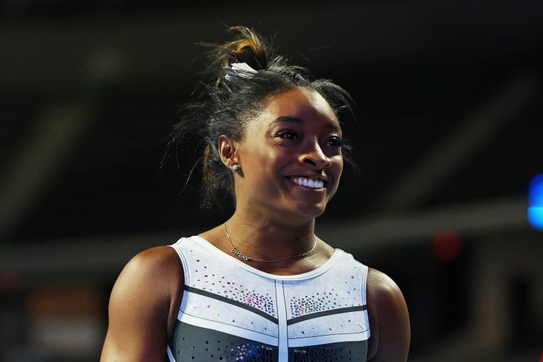 Simone Biles smiles at the U.S. Classic