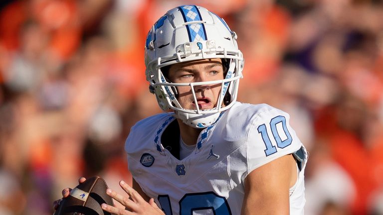 North Carolina quarterback Drake Maye