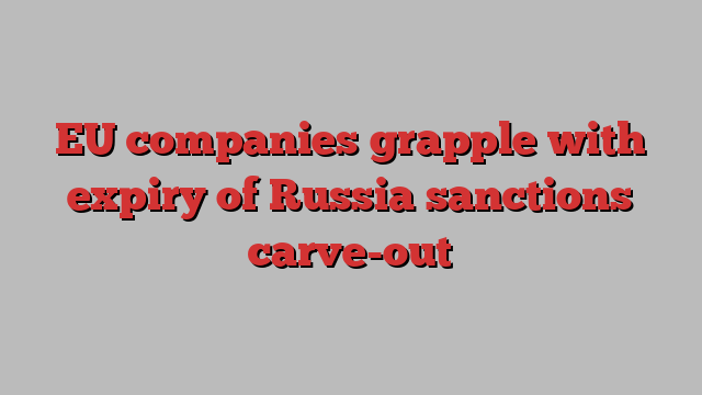 EU companies grapple with expiry of Russia sanctions carve-out