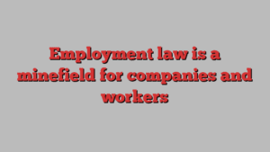 Employment law is a minefield for companies and workers