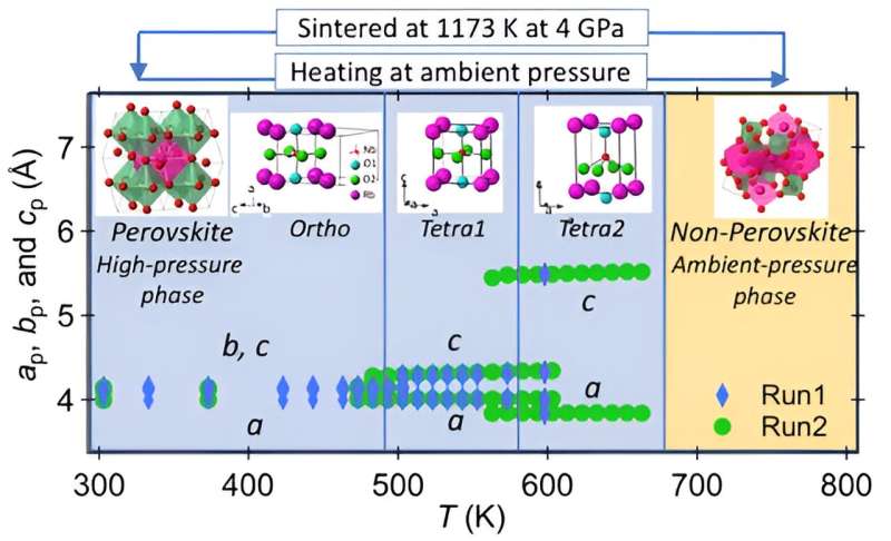 Towards novel promising perovskite-type ferroelectric materials: high-pressure synthesis of rubidium niobate