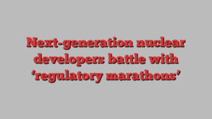 Next-generation nuclear developers battle with ‘regulatory marathons’